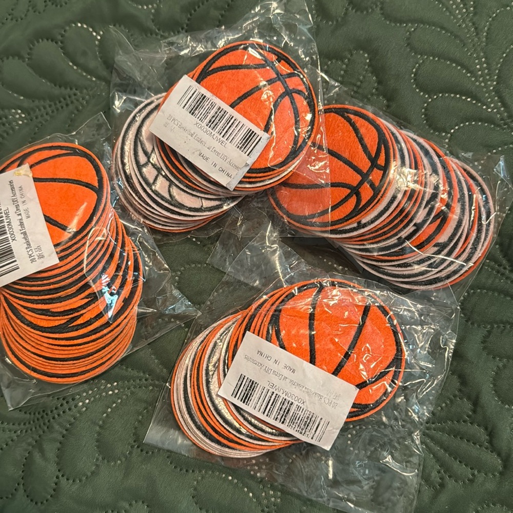 Basketball iron on patches